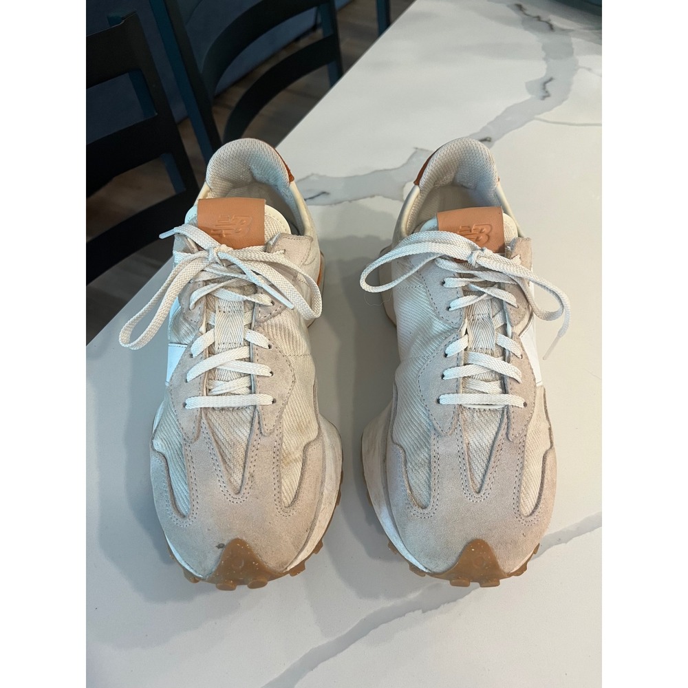 New Balance 327 Sea Salt Rust Orange Sneakers Womens 10 Mens 8.5